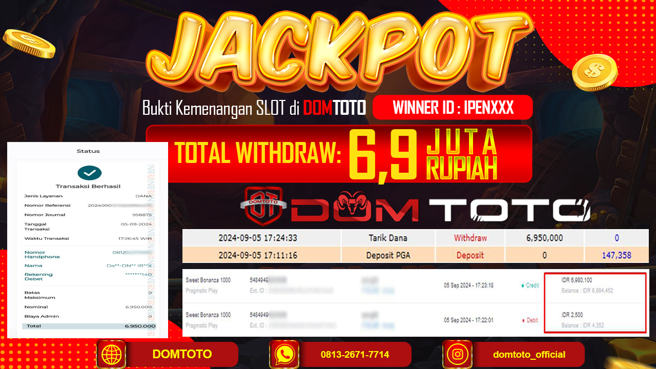 JACKPOT MENANG SLOT SWEET  BONANZA 1000  05 SEPTEMBER 2024